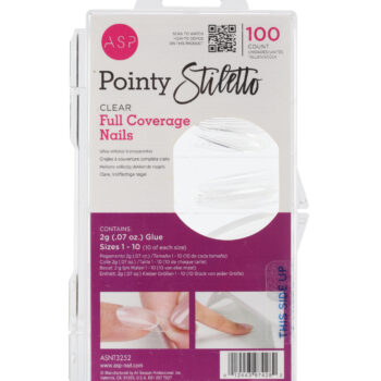 ASP Ultra Clear Full Coverage Nail Tips Pointy Stiletto 100pk